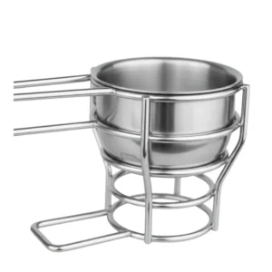 Carbonera Mya Small en acero inoxidable con capacidad para 6-8 carbones y diseño compacto acero