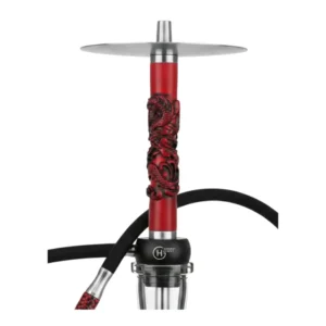 Cachimba Geometry Hookah Little Bro Dragon rusa exclusiva con cuerpo en nylon, acero inoxidable y madera, dragón asiático en el mástil, vaciamiento completo de la cámara al purgar, difusor extraíble, base rusa y manguera de silicona en The Good Shisha