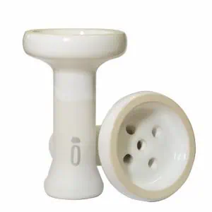 Cazoleta Oblako x Doosha Killer White de barro blanco con doble esmalte