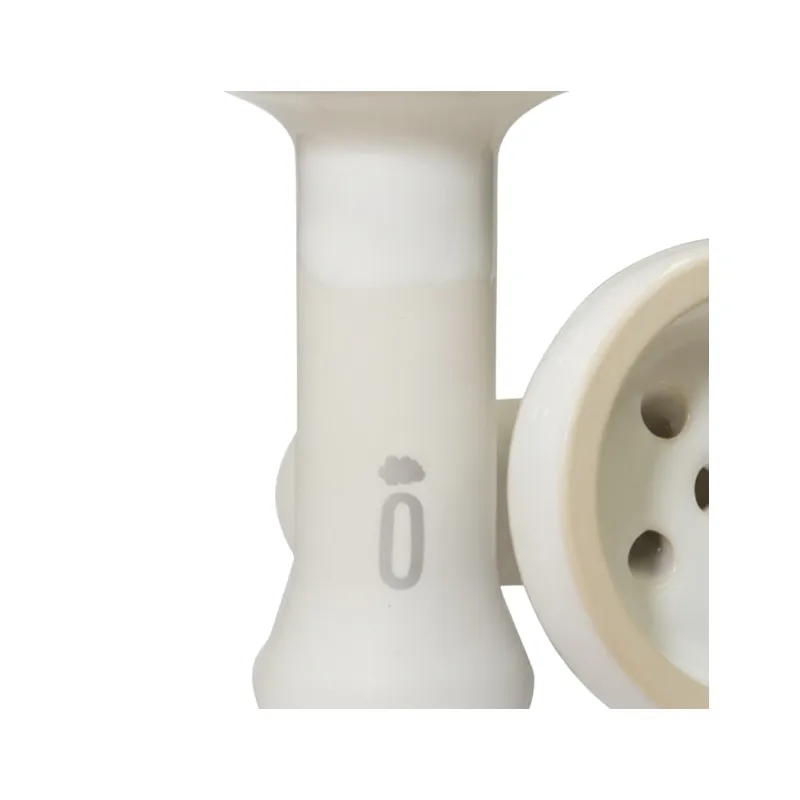 Cazoleta Oblako x Doosha Killer White de barro blanco con doble esmalte