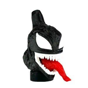 Boquilla personal 3D veneno negro con la boca cerrada