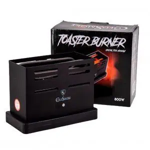 Hornillo Toaster Burner 800W Cold Smoke con doble pared metálica para encender 6 carbones de coco natural