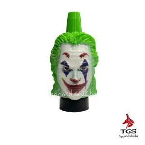 Boquilla personal 3D payaso con pelo verde para cachimba