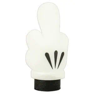Boquilla personal 3D dedo con guante blanco para cachimba