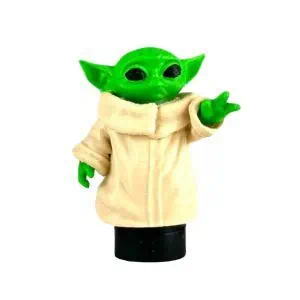 Boquilla personal 3D bebé alienígena verde con orejas anchas