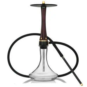 Cachimba CWP Hookah Qurion rusa de 52 cm en poliacetal y acero inoxidable con cámara tradicional, purga vertical efecto Tsunami, boquilla CWP, manguera soft touch y base rusa Clear en The Good Shisha
