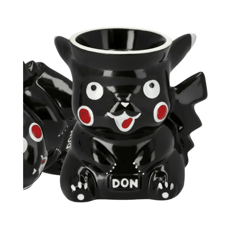 Cazoleta Don Pika Black Limited Edition de barro blanco pintada a mano con 5 orificios