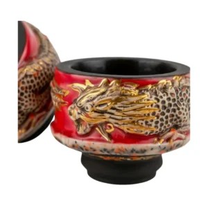 Cazoleta Geometry Red Dragon Killer de mezcla de barro negro y blanco