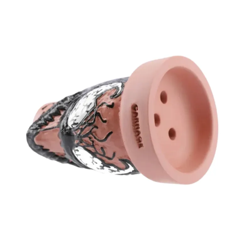 Cazoleta Kong Carnage Bowl de barro tradicional sin esmalte y estética llamativa