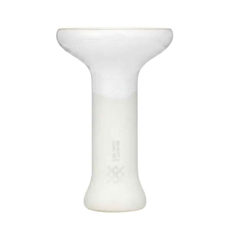 Cazoleta Oblako x Doosha Phunnel White de barro blanco con doble esmalte