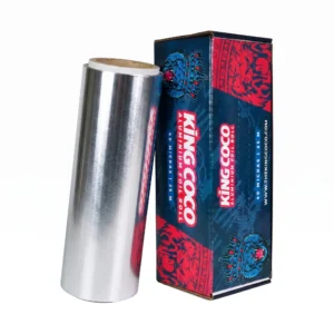 Papel aluminio King Coco para cachimba en rollo de 25 metros y 40 micras