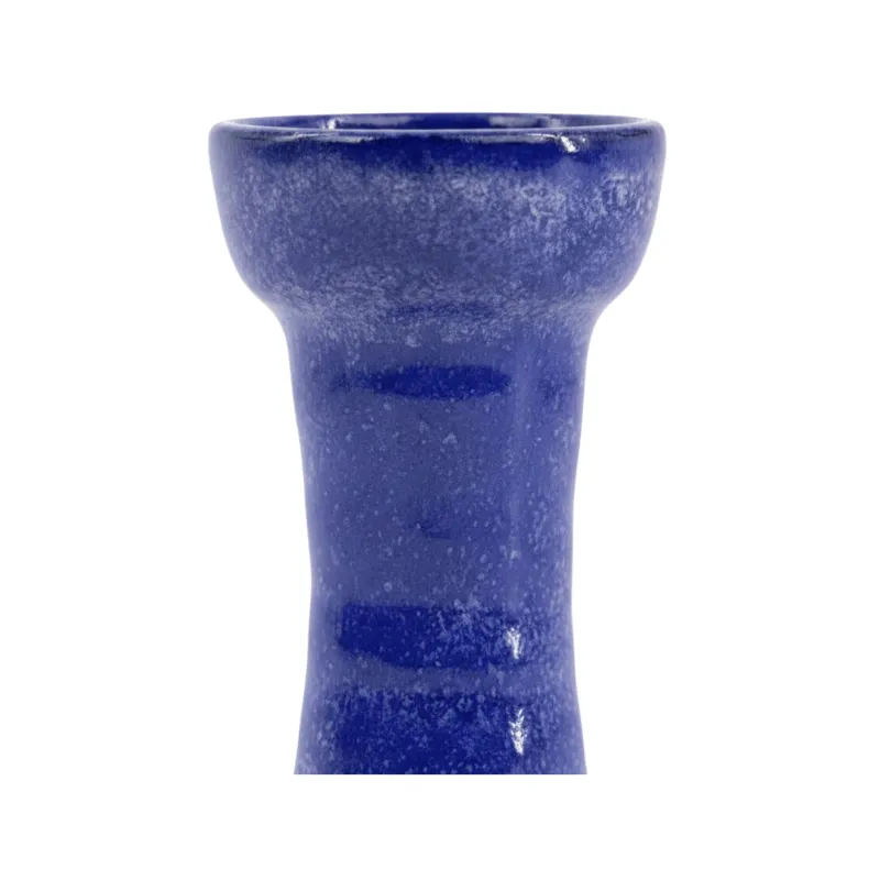 Cazoleta Tangiers Pico Bowl Blue phunnel estrecho en barro blanco chamotado