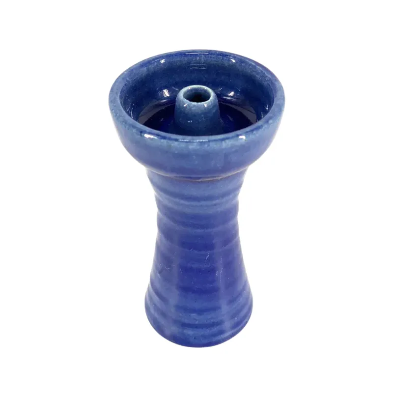 Cazoleta Tangiers Pico Bowl Blue phunnel estrecho en barro blanco chamotado