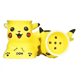 Cazoleta Don Pika Limited Edition de barro blanco pintada a mano con 5 orificios