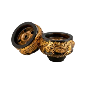 Cazoleta Geometry Gold Dragon Killer de mezcla de barro negro y blanco