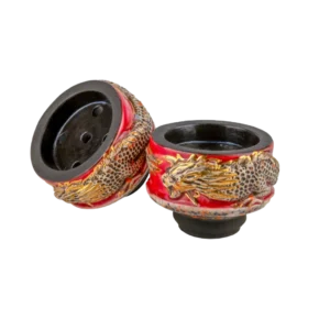 Cazoleta Geometry Red Dragon Killer de mezcla de barro negro y blanco