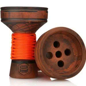 Cazoleta Japona Hookah Killer Bowl Orange de barro rojo con suelo liso y cuerda