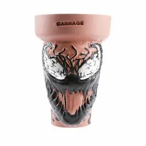 Cazoleta Kong Carnage Bowl de barro tradicional sin esmalte y estética llamativa