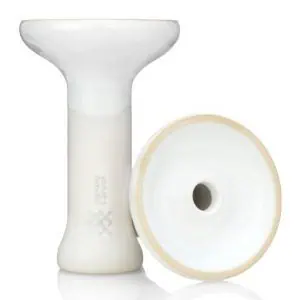 Cazoleta Oblako x Doosha Phunnel White de barro blanco con doble esmalte