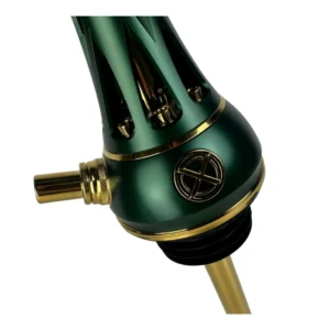 Cachimba Blade Hookah One M Green Gold rusa en verde y dorado con plato ajustable a presión y purga 360°