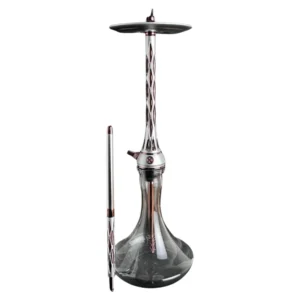 Cachimba Blade Hookah One M Titan Silver rusa en acabado plateado con plato ajustable a presión y purga 360°