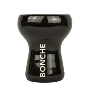 Cazoleta Bonche Turkish de barro blanco esmaltada en negro brillante