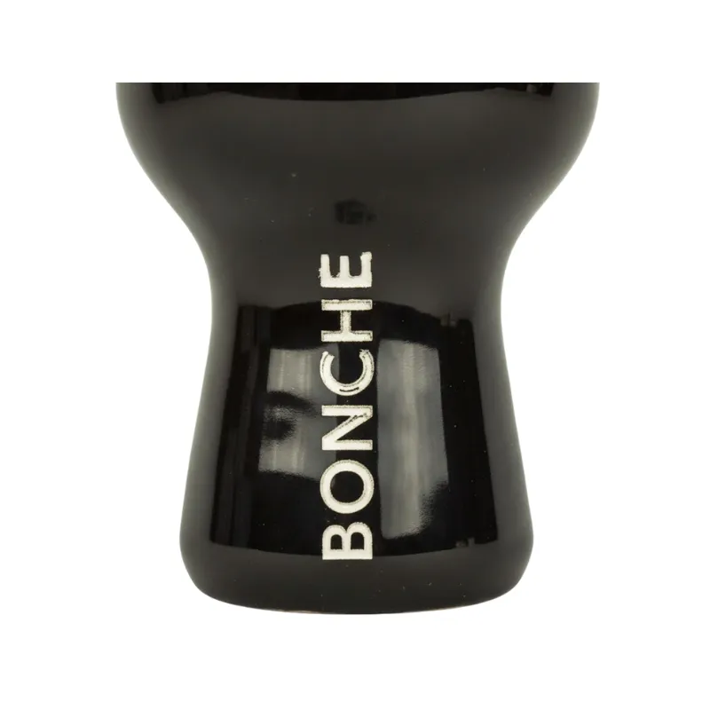 Cazoleta Bonche Turkish de barro blanco esmaltada en negro brillante