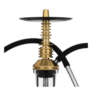 Cachimba VZ Hookah Custom Mini Brass en latón premium con recogedor de melaza integrado mastil