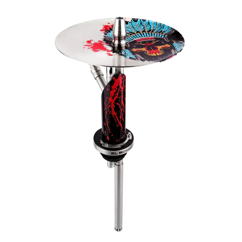 Cachimba El Bomber Igla Aztec diseñada por tatuadores con acero AISI 304 y base diamante