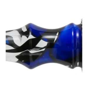 Boquilla Japona Samurai Beads Blue en resina natural con ornamentos y anillo tallado a mano resina
