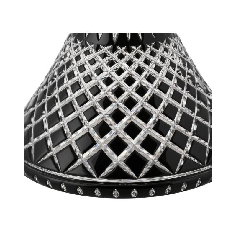 Base Caesar Cone Crown Mini Cut Black de cristal negro