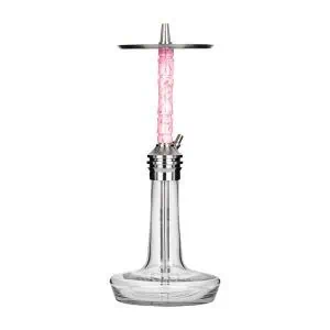 Cachimba Moze Varity Lounge Silver Clear con base de cristal soplado y mástil de resina acrílica