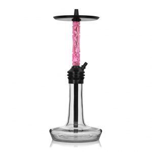 Cachimba Moze Varity Lounge Black Clear con base de cristal soplado y mástil de resina acrílica