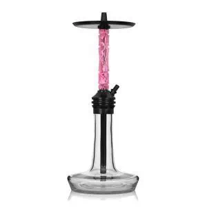 Cachimba Moze Varity Lounge Black Clear con base de cristal soplado y mástil de resina acrílica