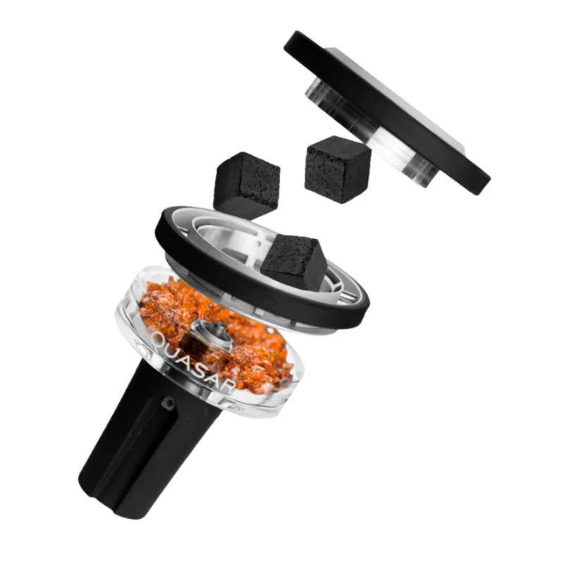 Quasar Raas 2 cazoleta phunnel en cristal y silicona con kaloud de aluminio aeronáutico abierto