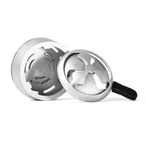 Gestor de calor Kaloud Galaxy en aluminio con capacidad para 3 carbones y diseño premium