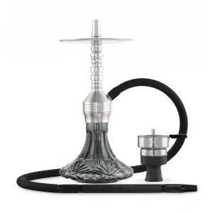 Cachimba Amy Deluxe Xpress Class de 46 cm en acero inoxidable con conector magnético y difusor desenroscable