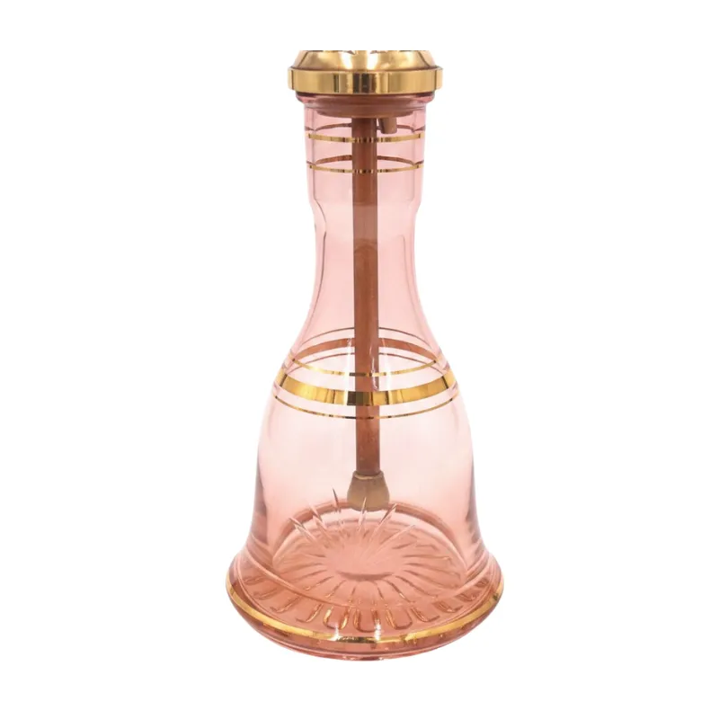 Cachimba El Nefes Pasha turca tradicional fabricada en latón sólido con tubo de inmersión en cobre soldado a la cámara y detalles únicos artesanales en el mástil en The Good Shisha