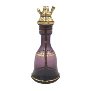 Cachimba El Nefes Pasha turca tradicional fabricada en latón sólido con tubo de inmersión en cobre soldado a la cámara y detalles únicos artesanales en el mástil en The Good Shisha