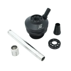 Cachimba Helium Elysium española en acero inoxidable con mástil de resina, 6 purgas distintas y mochila de transporte