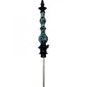 Regal Hookah Epoxy Queen Blue White Swirl Gumseed en resina epoxy con semillas de liquidambar