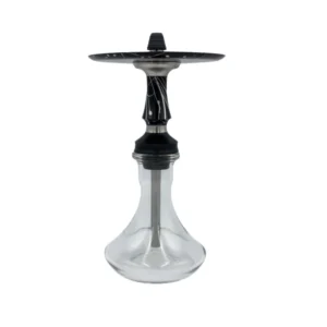 Voodoo Smoke Down Micro Black-Silver cachimba rusa compacta de acero inoxidable, aluminio anodizado y polímero con acabado negro y plateado