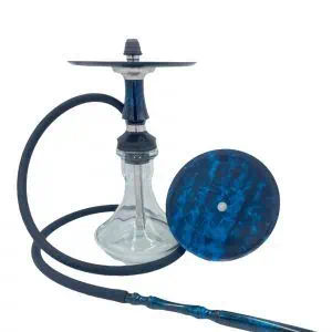 Cachimba Voodoo Smoke Down Micro Poison Black Blue rusa compacta de acero inoxidable, aluminio anodizado y polímero con acabado negro y azul venenoso