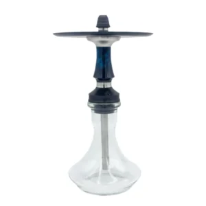 Cachimba Voodoo Smoke Down Micro Poison Black Blue rusa compacta de acero inoxidable, aluminio anodizado y polímero con acabado negro y azul venenoso