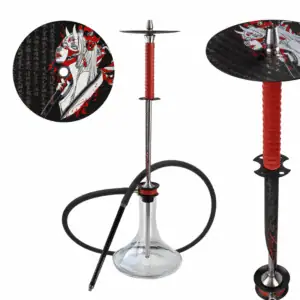 Cachimba El Bomber Katana rusa inspirada en universo Samurai con acero inoxidable y purga Tsunami vertical