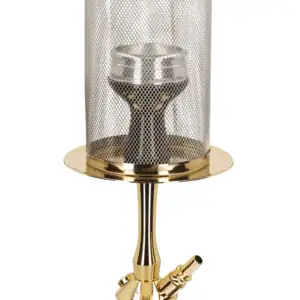 Rejilla protectora para cachimba fabricada en aluminio para evitar caídas de carbón