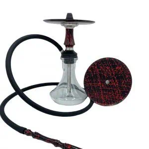 Cachimba Voodoo Smoke Down Micro Black Red rusa compacta de acero inoxidable, aluminio anodizado y polímero con acabado negro y rojo