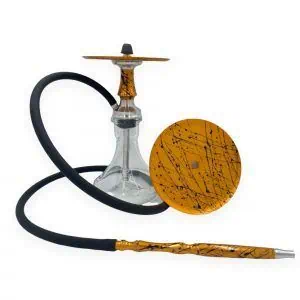 Voodoo Smoke Down Steel Micro Gold Black cachimba rusa compacta fabricada en acero inoxidable de primera calidad con base rusa mini