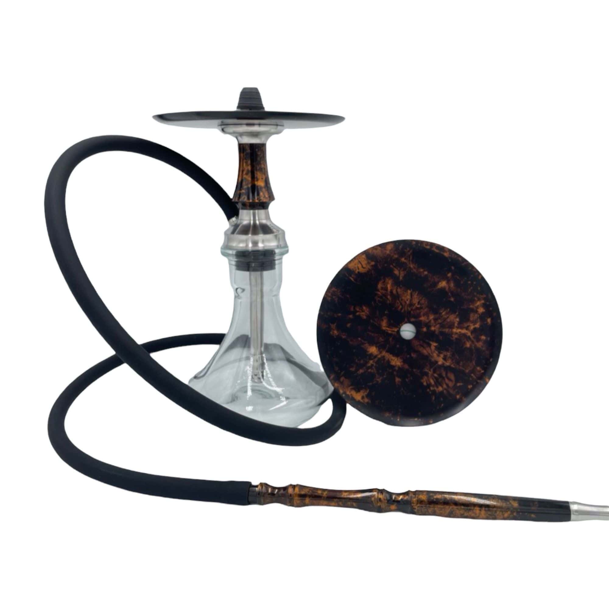 Voodoo Smoke Down Steel Micro Poison Gold cachimba rusa compacta fabricada en acero inoxidable de primera calidad con base rusa