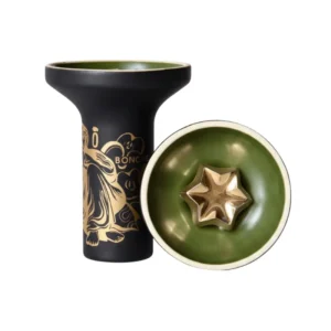 Cazoleta Oblako x Bonche tradicional de barro blanco con estrella en la carga